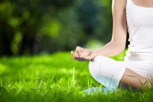 person doing yoga